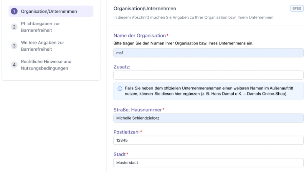 Screenshot BarriGo. Software